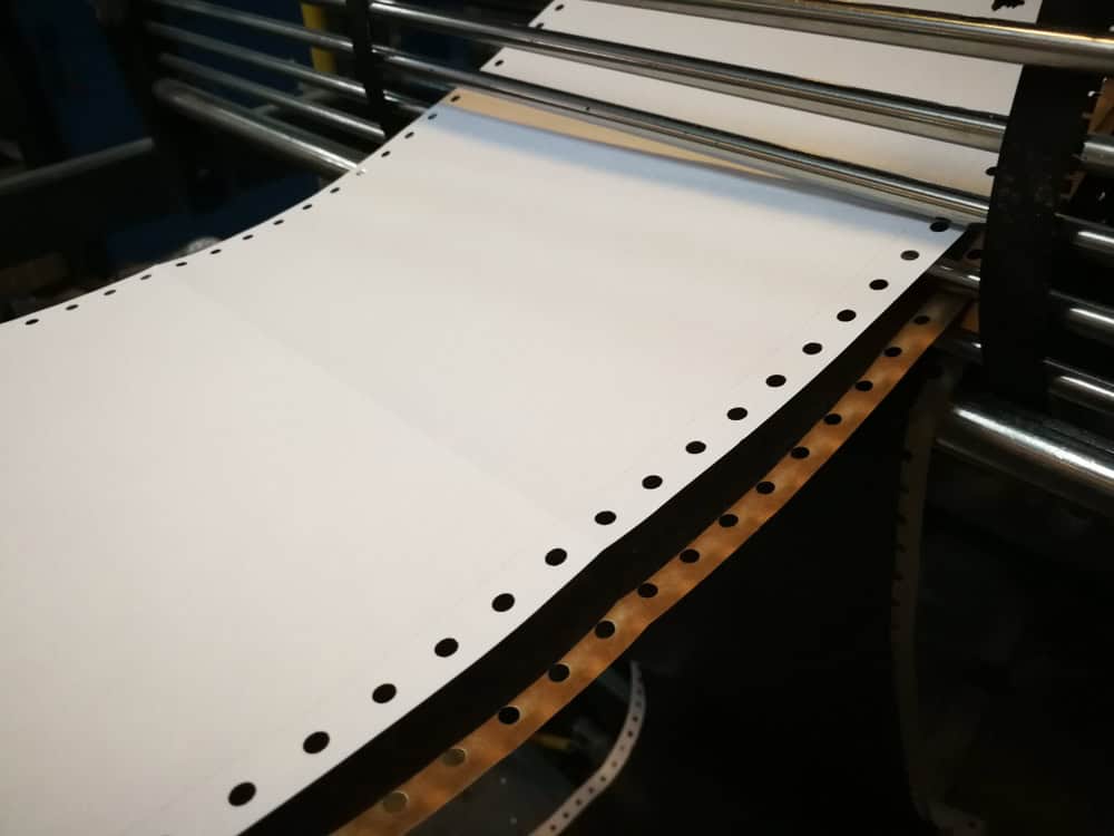 continuous stationery printing